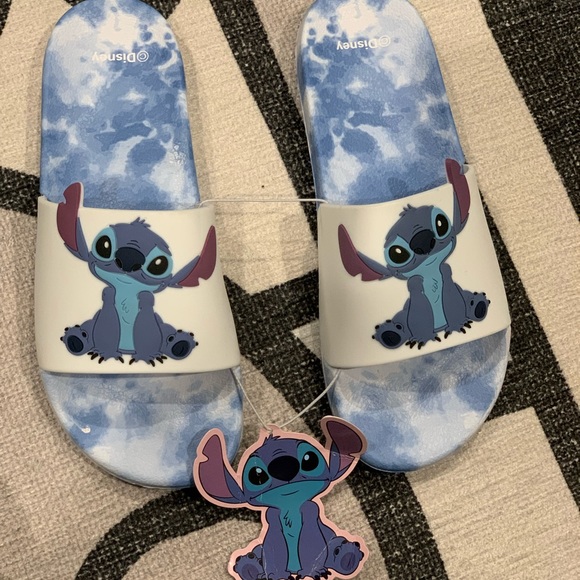 Disney Shoes - DISNEY STITCH TIE DYE SLIDE SANDALS